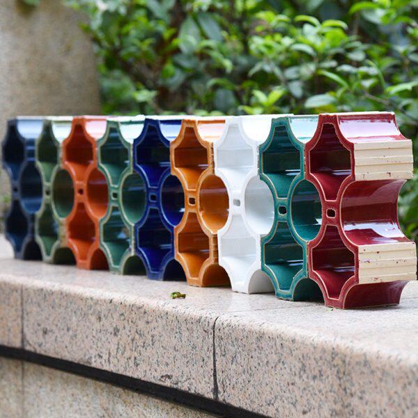 别墅中式琉璃优仿古质窗防护栏庭院花双陶瓷超硬眼窗杆专业院落