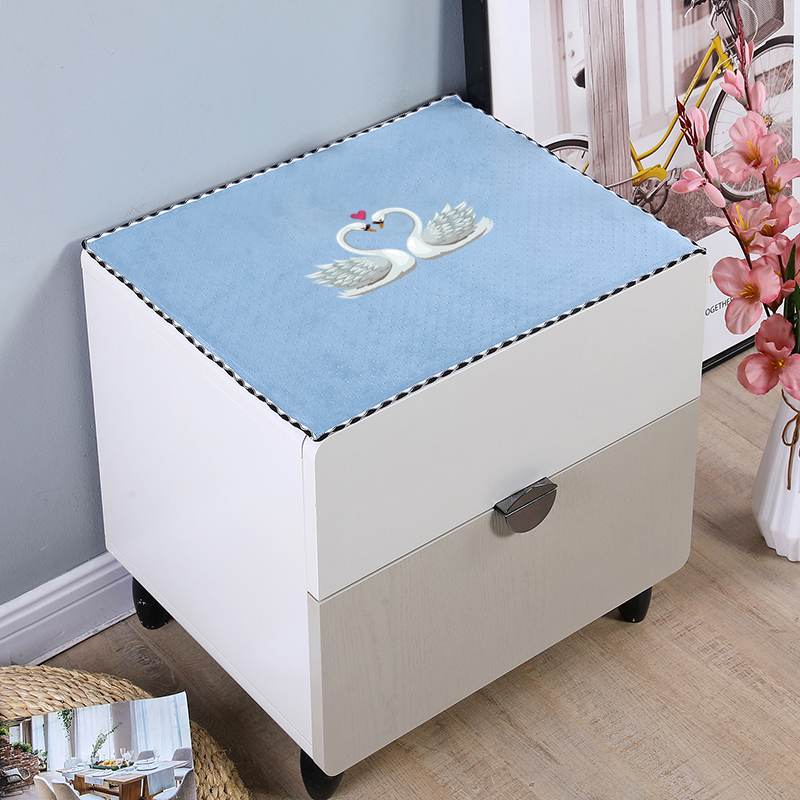 新款床头柜防滑防尘罩垫防烫柜子桌布现代H简约桌垫盖巾防尘垫202