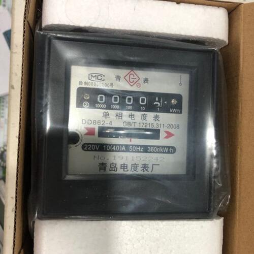 全新青岛机械单项电表220V 10（40）A单项电度表DD862-4