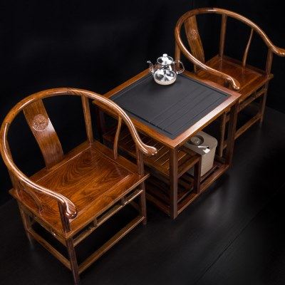花梨木圈椅三件套红木家具中式实木太师椅茶艺泡茶桌茶车茶台阳台,住宅家具,茶几,淘宝优惠券,粉丝福利购,淘宝优惠卷