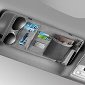 皮眼镜多功能夹夹毛车载遮阳板收纳创意汽车高档眼镜架卡包车用翻