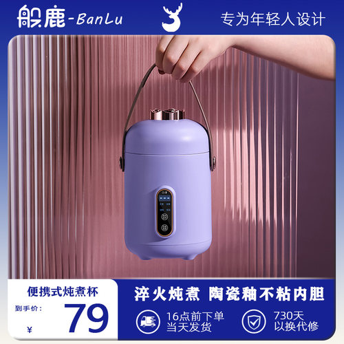 便携式电炖锅全自动多功能家用煲汤炖煮锅小型Q电炖杯烧水煮粥神