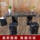 石桌石凳花园阳台区雕塑喝茶林别墅小户外方桌子庭院桌椅大理石头
