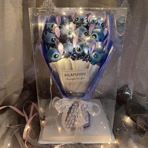 节女友卡通花束礼盒玩偶毕业生日猫星际娃娃礼物送公仔情人史迪仔