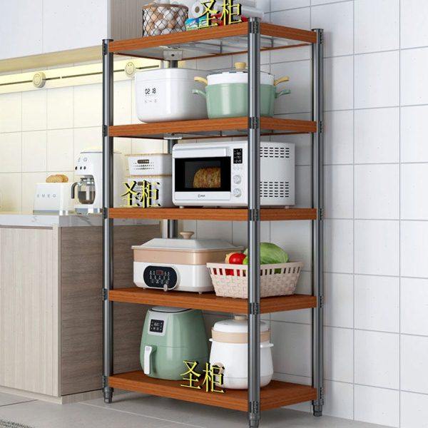 新款仿木纹碳钢围栏置物架厨房落地收纳多功能橱柜多层家用储物架,商业/办公家具,仓储货架,淘宝优惠券,粉丝福利购,淘宝优惠卷