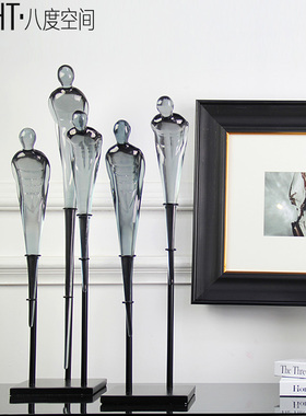 现代极简轻奢电视柜接待s台玄关柜雕塑摆件室内装饰品办公室陈设