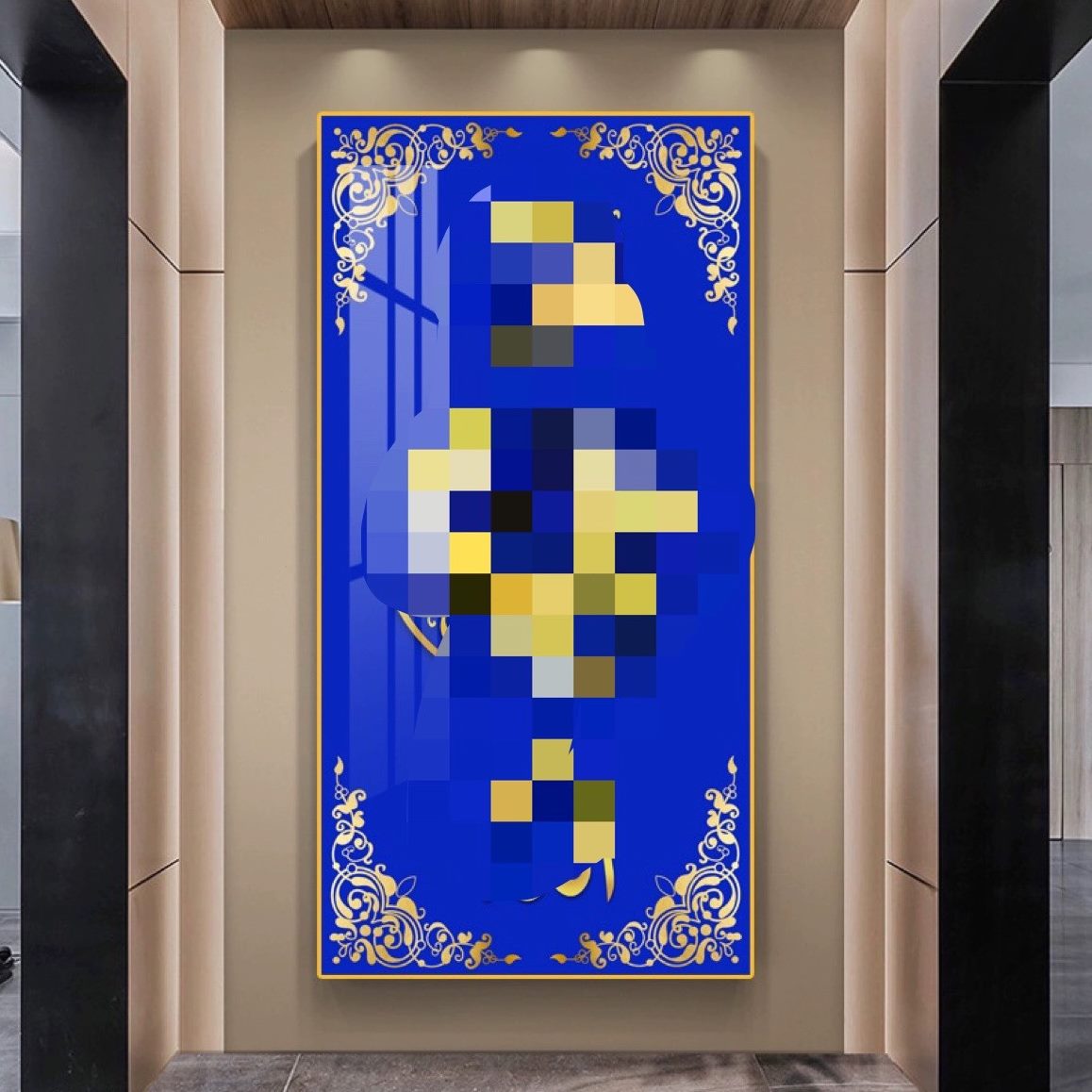 挂图回族个性精品挂画走廊轻奢中式回民包邮过道入户玄关装饰画