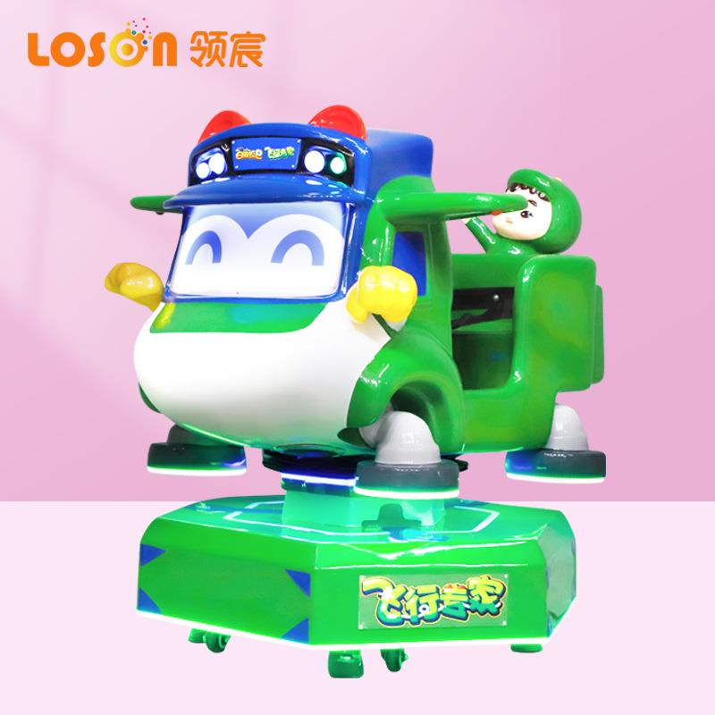 新款摇摇车儿童飞行专家电动飞机摩托警车商用玻璃钢摇摆机游戏机