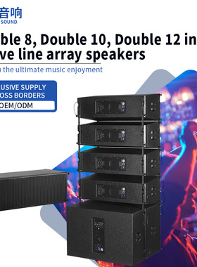 Double 8, Double 10, Double 12 inch active line array speake