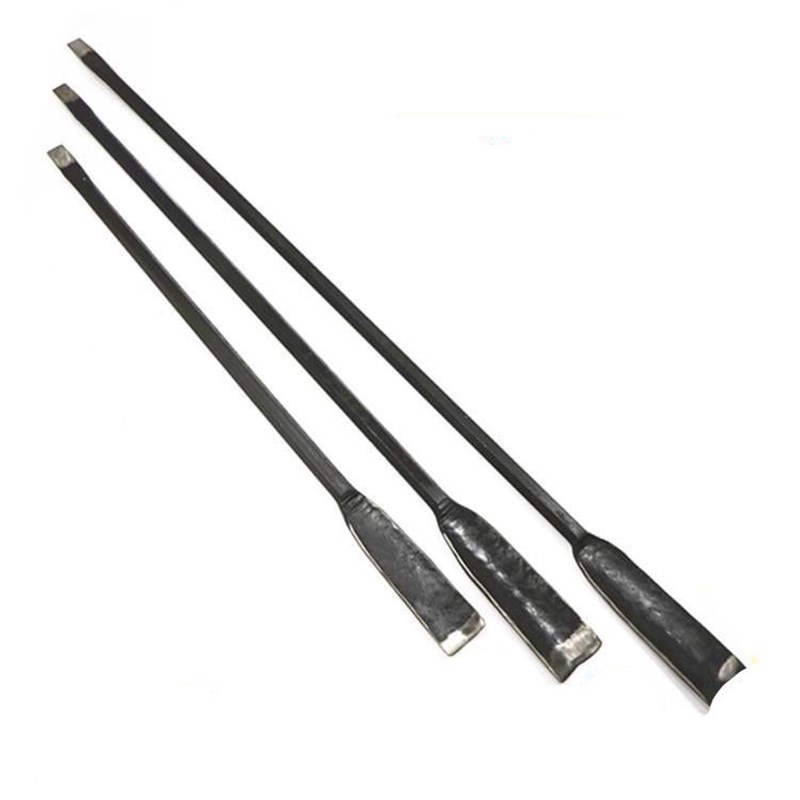 铁锨手工锻打镐头长扁凿弹簧钢铲G厚尖头工具挖山药挖土打洞