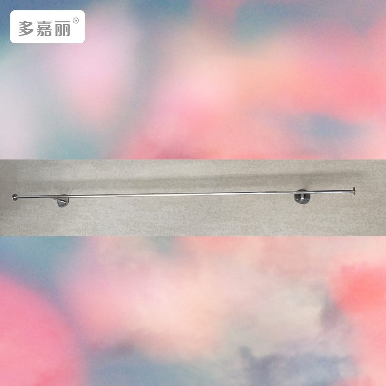 服装店拉丝整理正直角正挂墙衣架挂杆横杠银色实心上不锈钢架挂杆