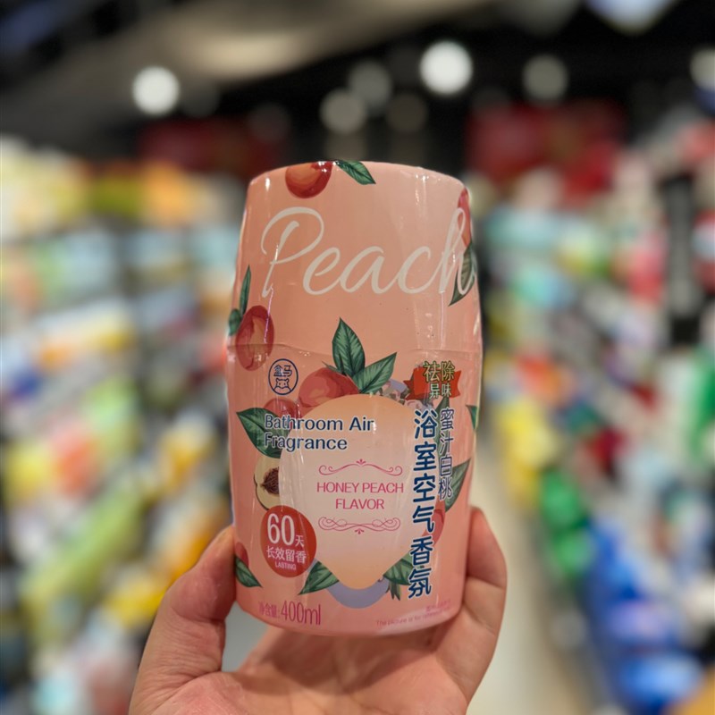 盒马浴室空气香氛蜜汁白桃400ml留E香60天自然植物成分除臭除异味