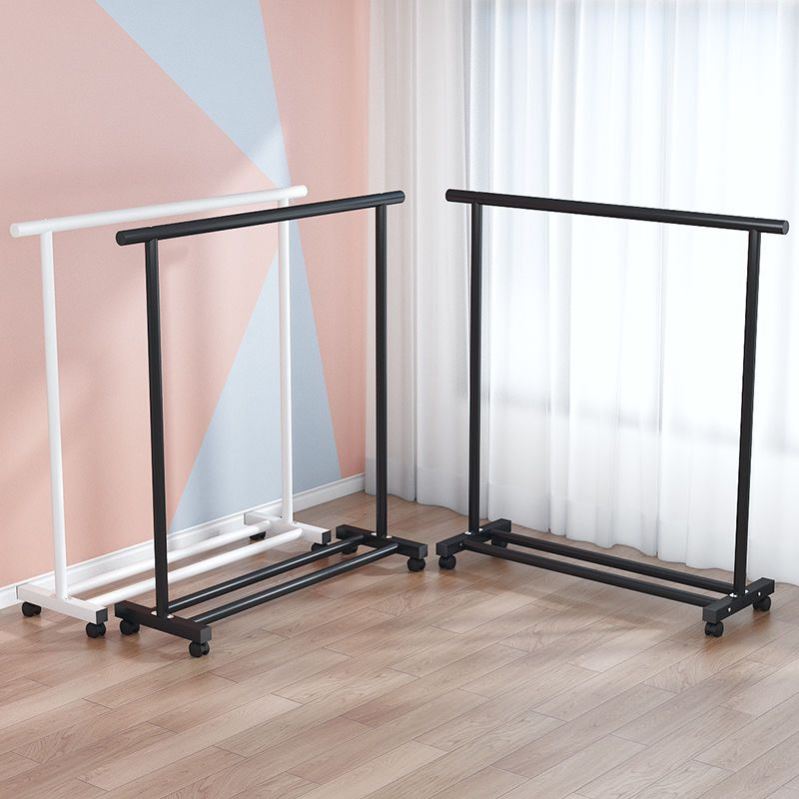 收纳单杆简易凉衣捍支架304不锈钢衣架落地N晾卧室内阳台加粗移动