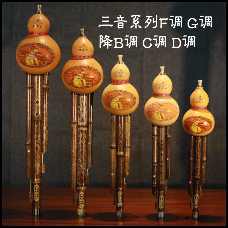 音乐佳紫竹三音高品质C/bB/小D/G/F调葫芦丝  送盒V子 中国节包邮