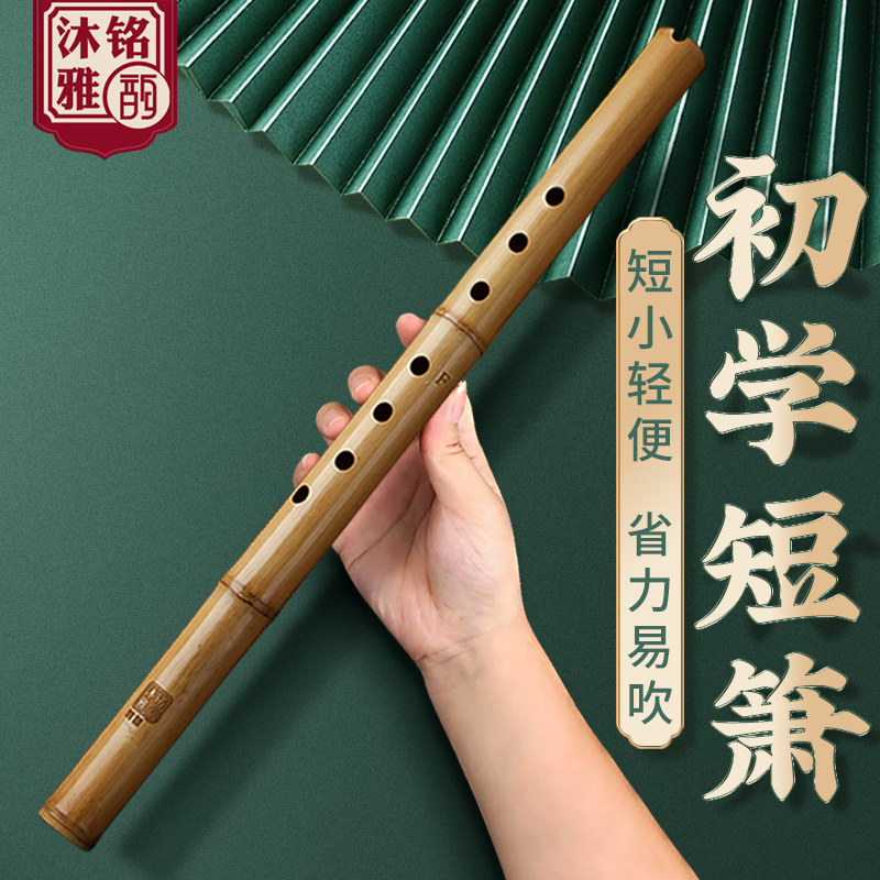 洞箫乐器萧初学者专业演奏级学x生零基础六八孔g调f古风紫竹短潇