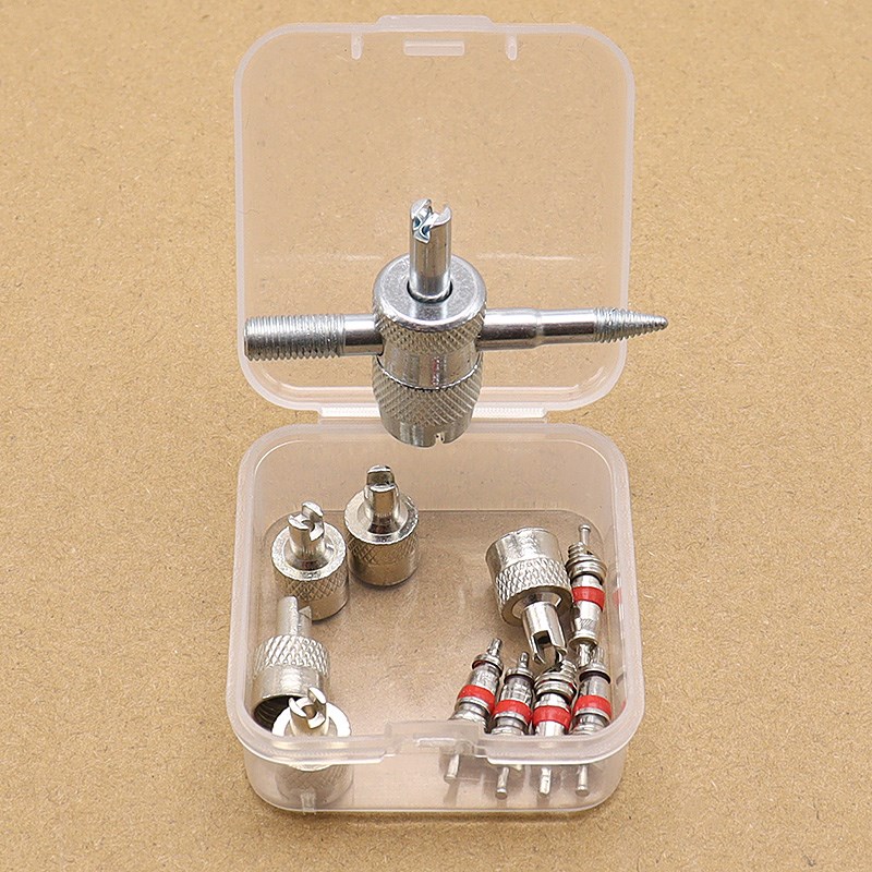 汽车轮胎内胎自行k车电动车气门嘴放气四合一多功能气门芯扳手工