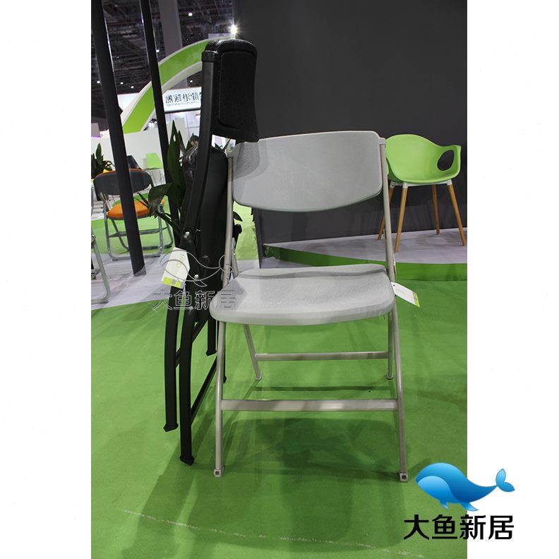 学生椅中便携吹塑磨砂空靠背椅办公椅培训椅职员简约会议椅折叠