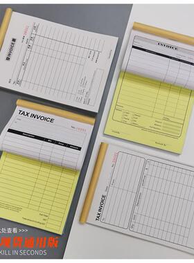 英文收据繁体字收据invoice现货2本起销外国报销单据送货单销售单