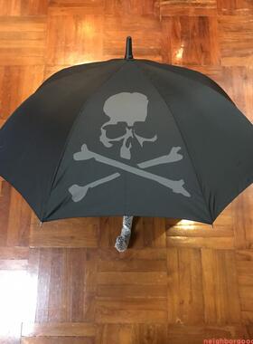 原创日系潮牌mj骷髅加大雨伞大号折叠结实男女晴雨两用防晒遮阳伞