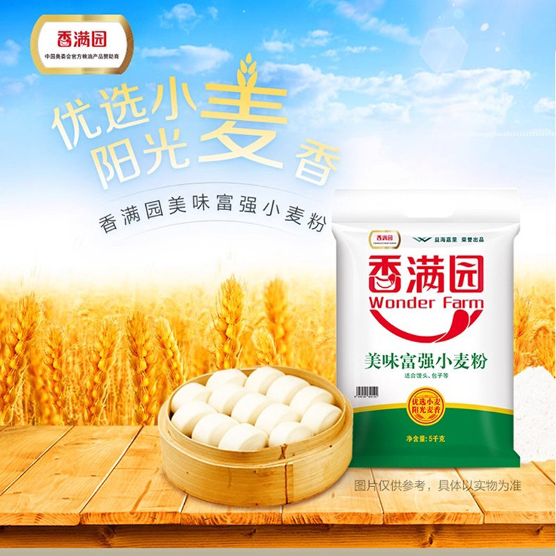 香满园WONDER FARM家用面粉5kg小麦粉馒头饺子美味富强面粉十斤装