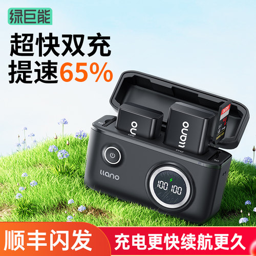 绿巨能np-fw50相机电池充电器快充盒适用sony索尼a6400 a6000 zve