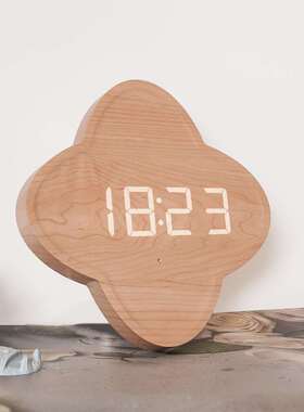 新款北欧风格LED客厅挂钟异形时钟简约花朵时钟G236