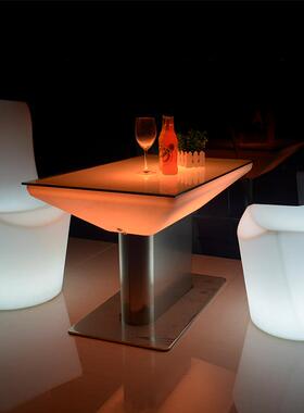 led发光酒吧夜店餐桌椅户外公园家具清吧KTV家具茶几椅子休闲娱乐