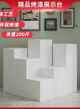 d制白色烤漆展示台摆台白色方块展示台方形立柱会展展会