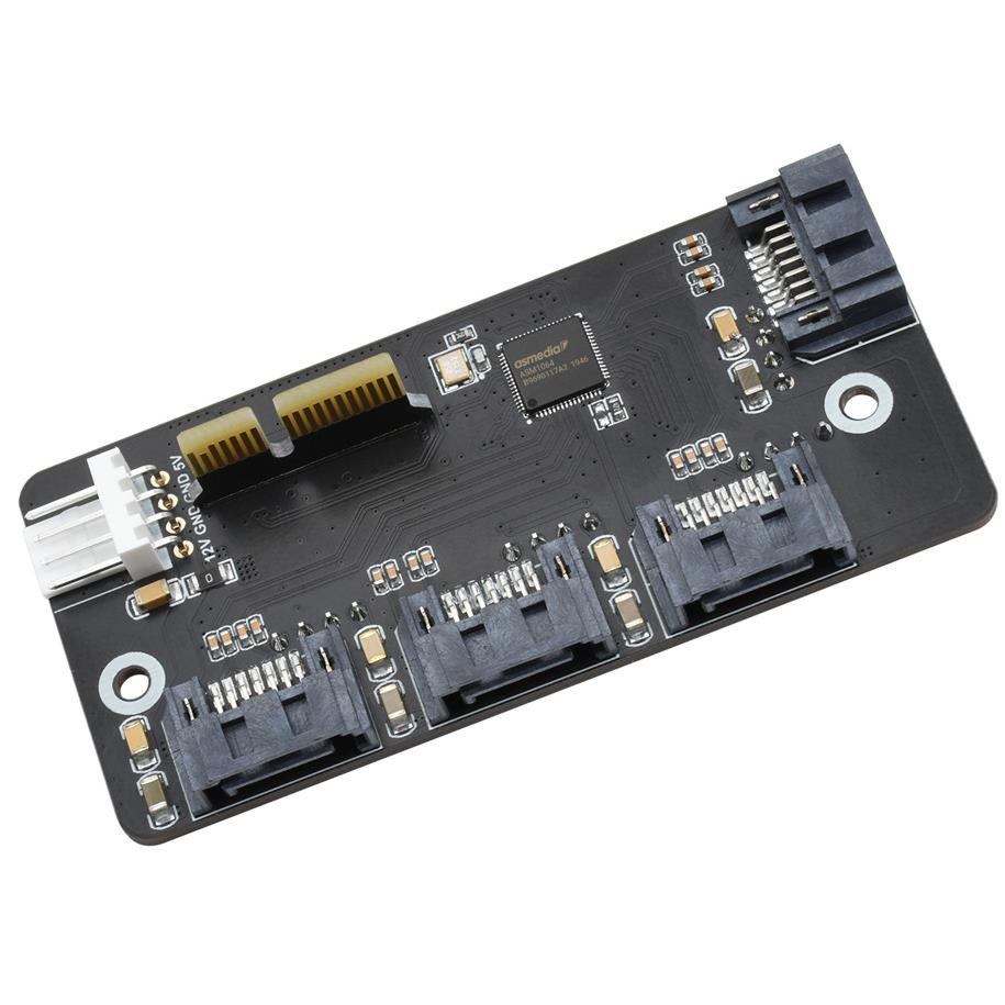 PCI-E转四路SATA3.0扩展卡 6Gbps高速SATA接口 支持CM4 5V12V供电
