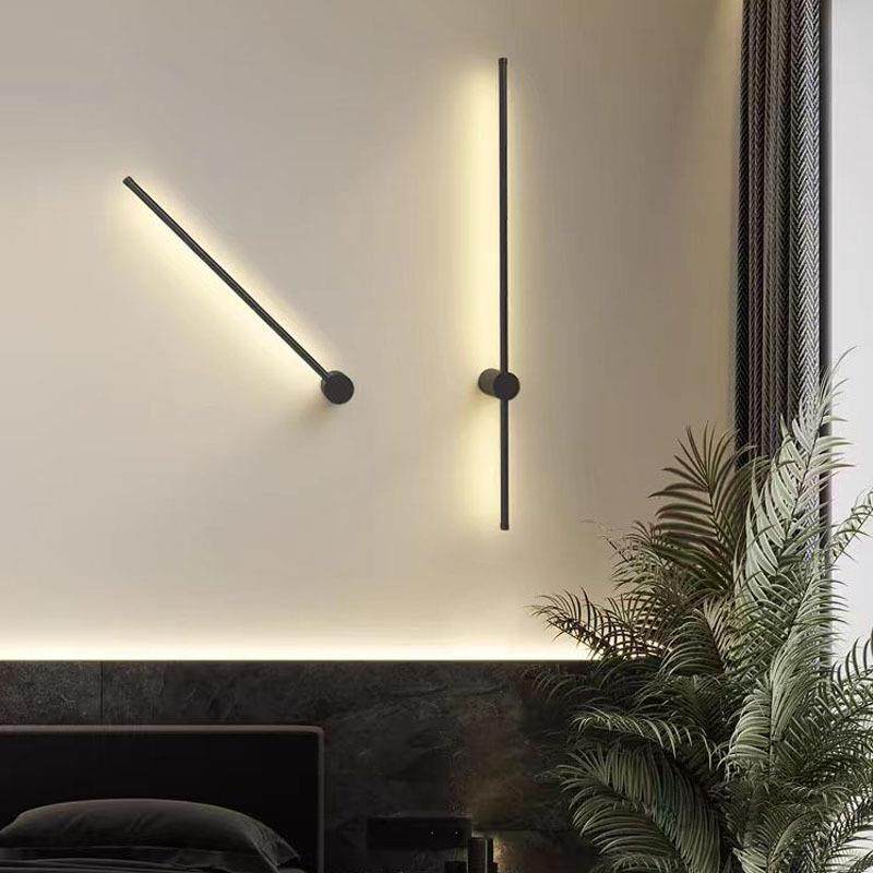 跨境360度旋转壁灯长条线性led现代简约增加氛围感灯具卧室适用