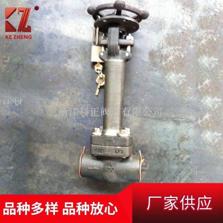 锻钢阀门焊接低温阀门不锈钢截止阀带锁紧装置浙江厂家直供