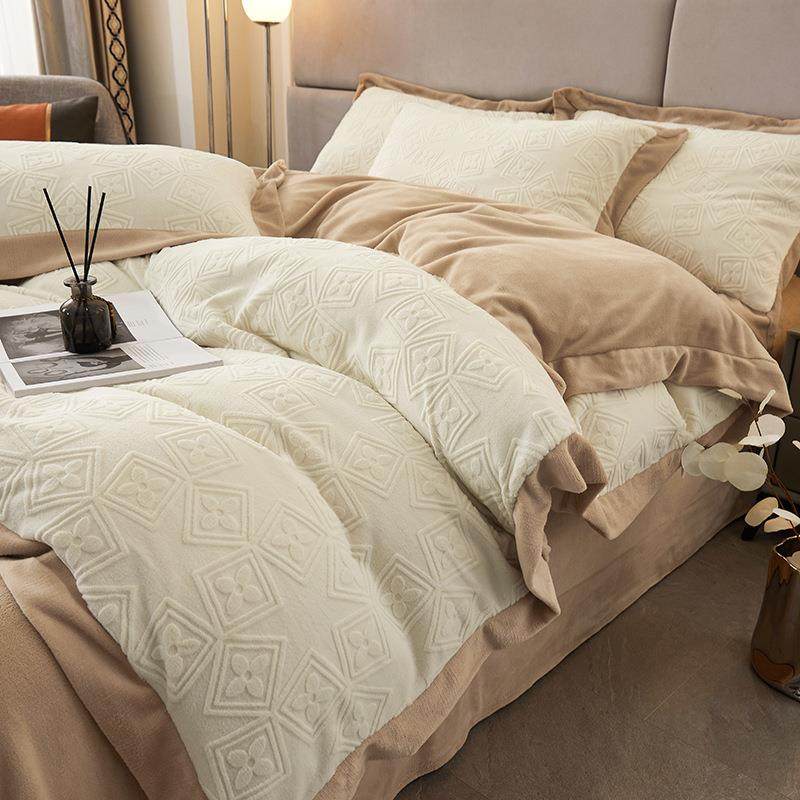 四件套四季款珊瑚绒被套床单冬季加厚法兰绒法莱绒宿舍床上三件套,电子元器件市场,其它元器件,淘宝优惠券,粉丝福利购,淘宝优惠卷