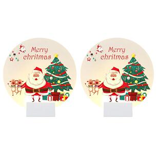 LED Wall Lamps Acrylic Round Light Christmas 圣诞老人壁灯