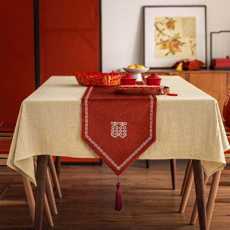 喜嫁桌旗结婚长条婚礼婚庆床旗床尾巾红色茶几边柜长桌布盖巾盖布,鲜花速递/花卉仿真/绿植园艺,割草机/草坪机,淘宝优惠券,粉丝福利购,淘宝优惠卷