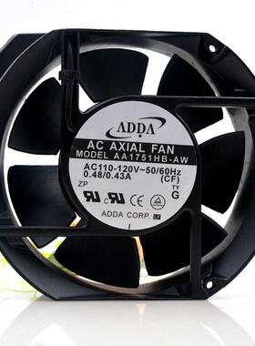 ADDA AA1751HB-AW 110-120V 0.48/0.43A 17CM 17251铝框交流风扇