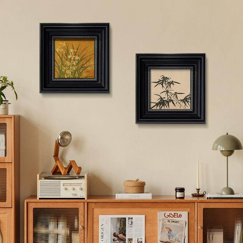 《墨竹》法式中古风客厅装饰画新中式书房玄关壁画正方形小框挂画,鲜花速递/花卉仿真/绿植园艺,割草机/草坪机,淘宝优惠券,粉丝福利购,淘宝优惠卷