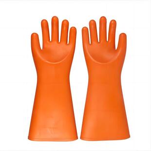 天津双安安全牌35KV绝缘手套带电作业用防触电橡胶高压耐高压