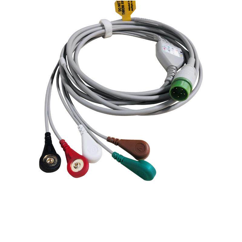 zoncare武汉中旗PM-7000M PM7000C监护仪一体心电导联线钳式 夹式