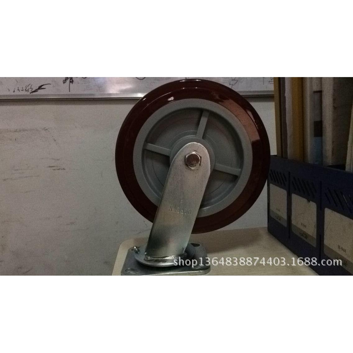 脚轮 8寸重型聚氨脂万向轮优冠脚轮载重400公斤轮子静音轮PU轮
