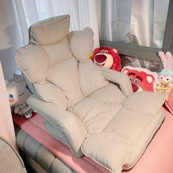 懒人沙发床上哺乳椅榻榻米喂奶神器小单人坐月子可折靠背飘窗椅子