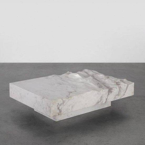 水波纹石材雕塑水波纹大理石茶桌几酒店别墅会所大堂雕塑石材摆件