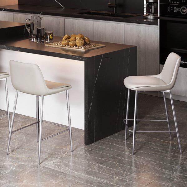 吧台椅中岛台高脚凳水吧台现代简约欧式轻奢家用固定皮质椅子凳子