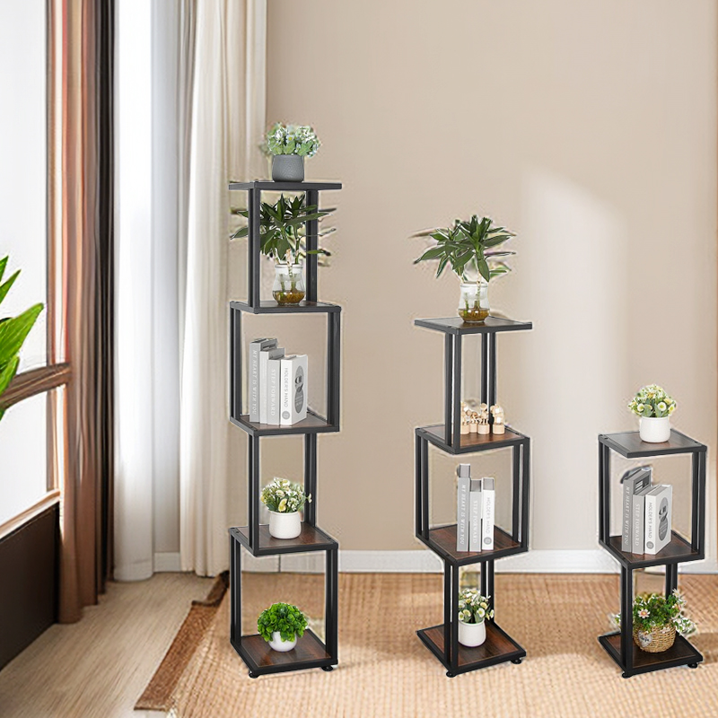 花架客厅2d023新款室内落地多层创意摆件架电视柜旁高端轻奢置物