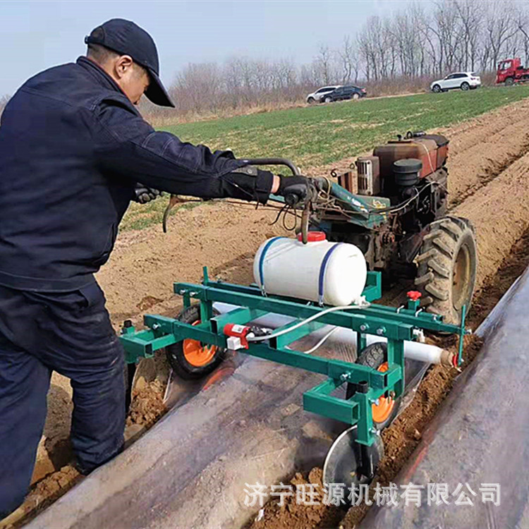 家用手扶覆膜机 蔬菜地膜覆盖机 多功能花生播种覆膜机