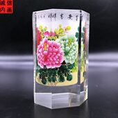 送水晶摆件手绘老师画笔筒办公室诚信导作家内鼻烟壶商务礼品领大