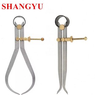 驭 分纯铜 弹簧内外卡钳规 卡规 圆规 间距规 上配件测厚规内外