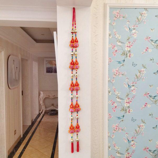 挂饰葫芦春平安新家居新房特色年电视背景墙墙上装饰品刺绣节客厅