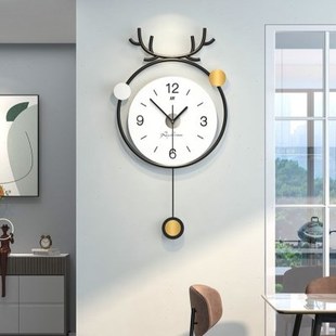 钟表挂钟客厅2024年新款创意大型家用时钟挂墙网红现代简约免打孔