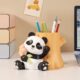 熊猫治创意生日礼物装 饰品摆件愈学生儿童桌笔筒收纳盒面可爱卡通