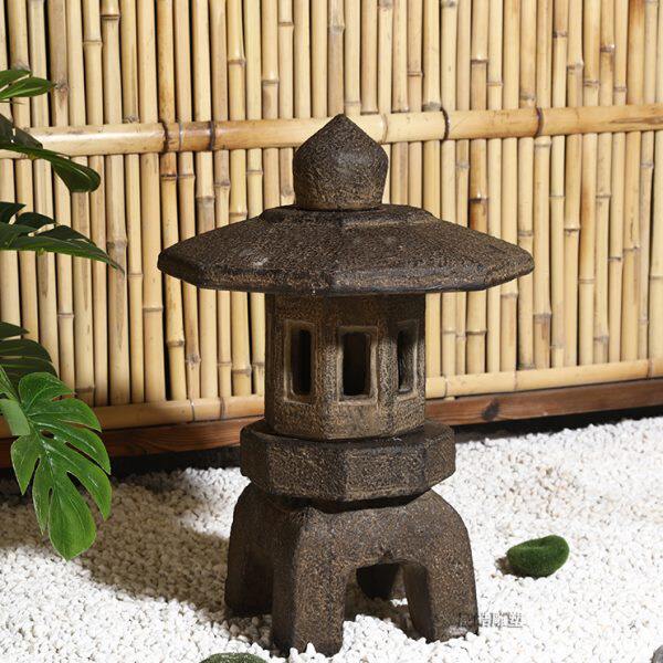 灯笼仿古草坪中式太阳能石景观庭院摆件户外石雕石灯石头日式塔灯